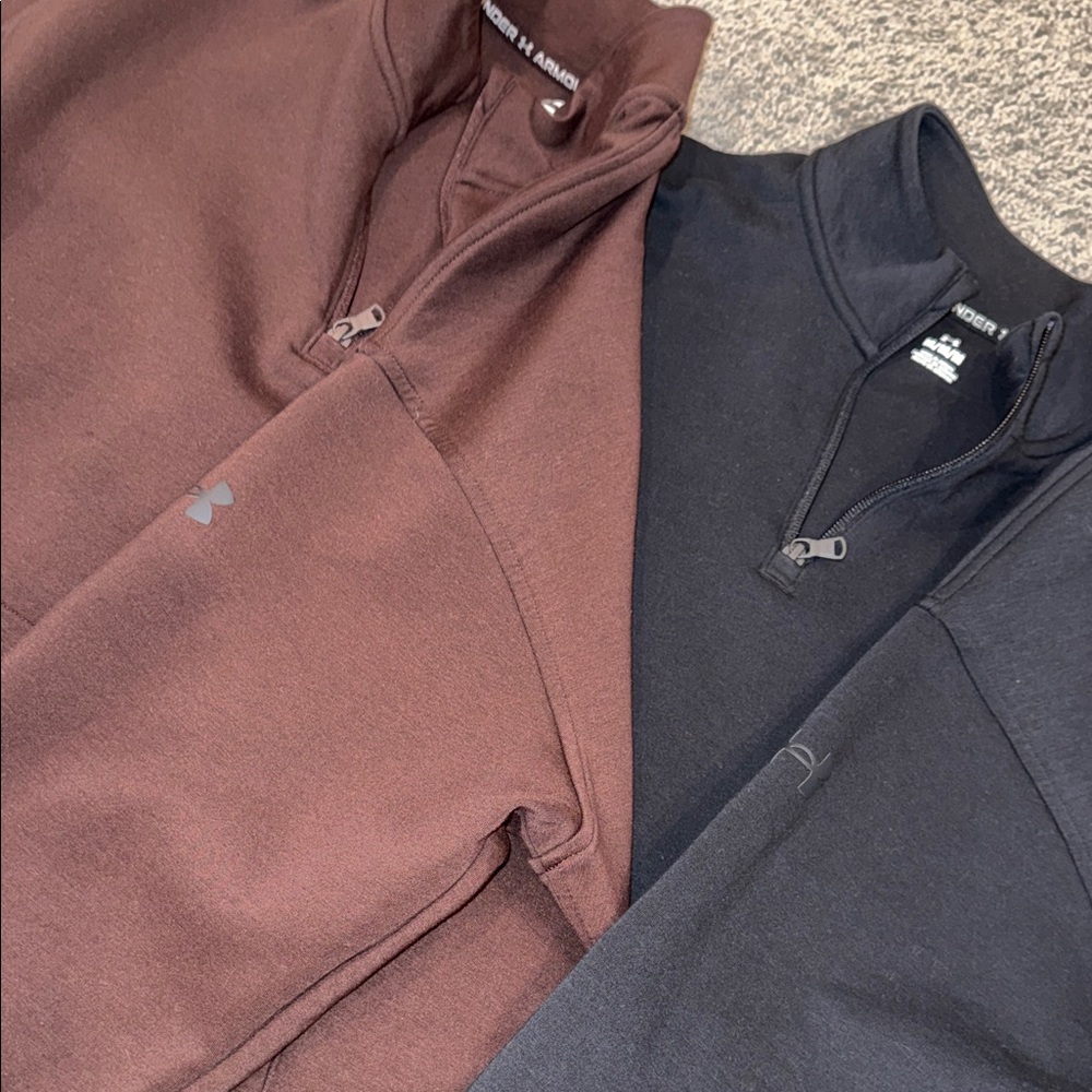 Under Armour Brown and Black Quarter-Zip sweatshirt - Picture 7 of 16